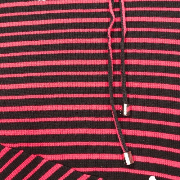 Chico's Zenergy Red and Black Striped Cowl Neck Sweater Size 3X - Picture 4 of 6